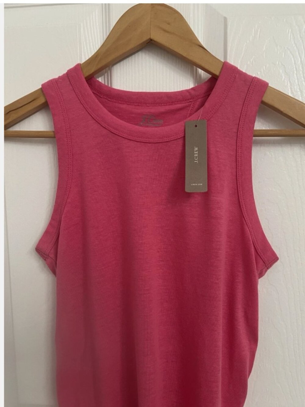 J. CREW XXS Pink Knotted Crossover Back Tank Top Knit. NEW WITH TAGS